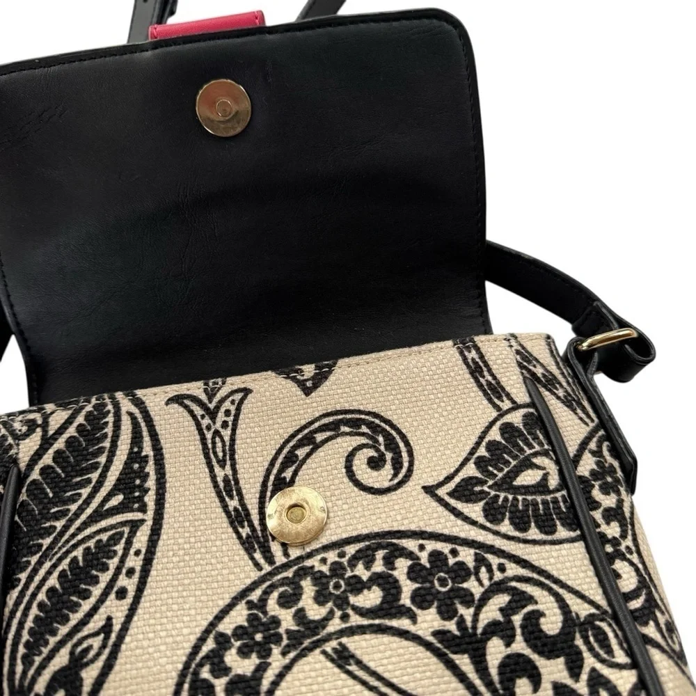 SPARTINA 449 Daufuskie Island Strachan Tulip Linen Leather Crossbody Bag